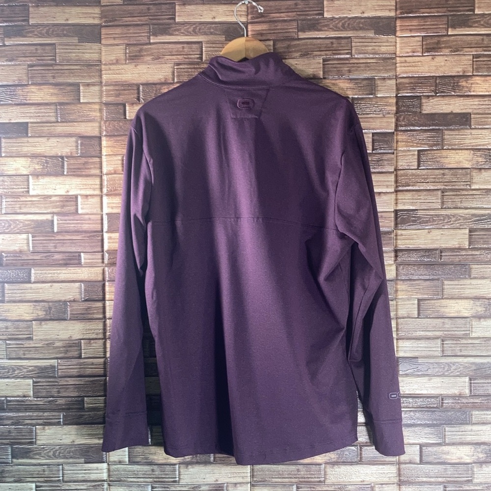 EUC Medium Ogio Sweatshirt Mens Large Ace Purple 1/4 Zip Stretch W/Golfweek Logo - Picture 2 of 7